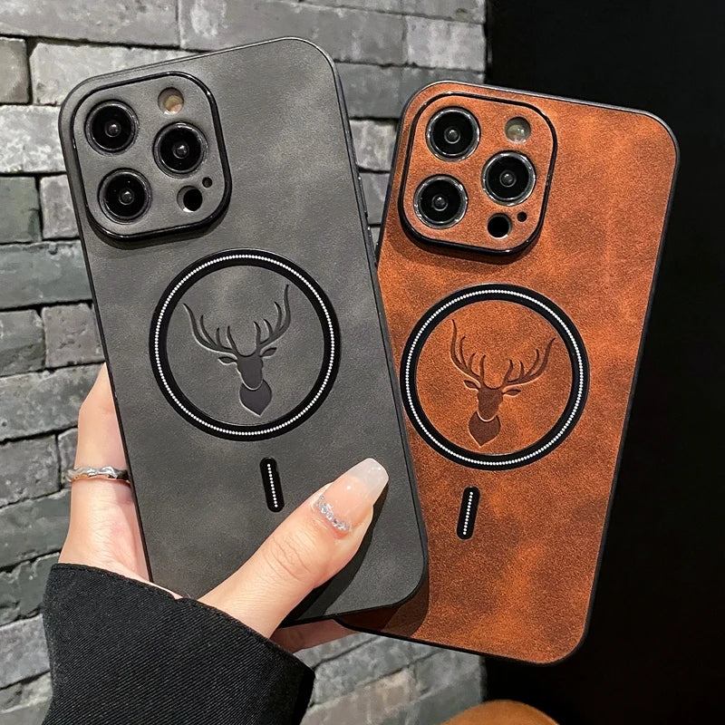 Leather Magsafe Wireless Phone Case
