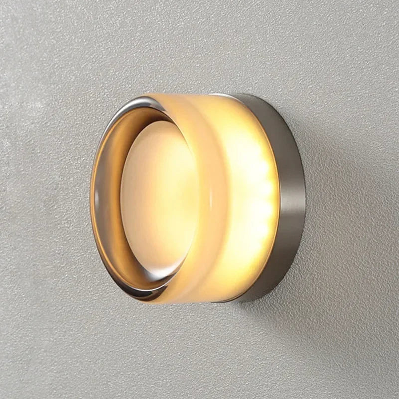 Modern LED Wall Lamp Living Room Amber Jelly Decor