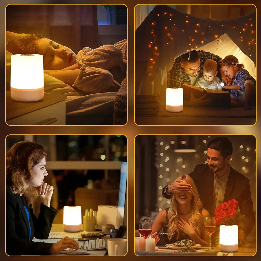 Dimming Touch Night Lamp USB LED Lamp With Switch Sleep Lamp