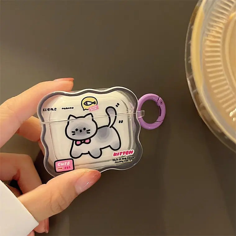 Cute Cartoon Couples Headphone Airpod Case