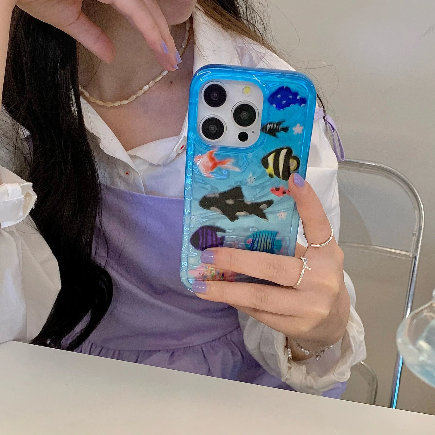 Ripple Texture Aquaria Lovely Fishes Phone Case