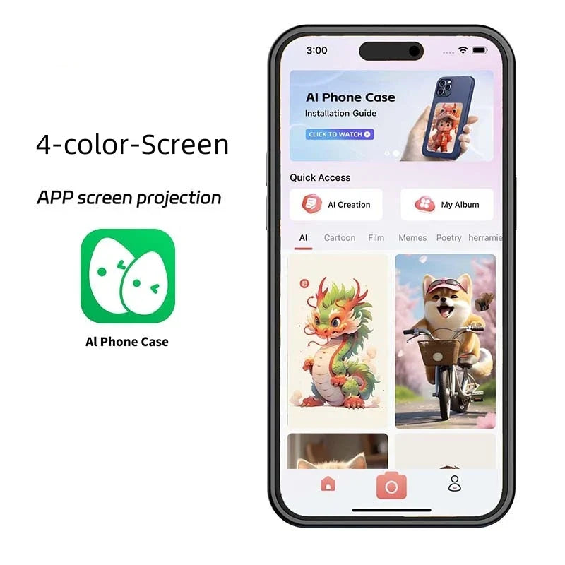 Snap Frame Smart NFC E Ink Screen DIY Display Cover Mobile Phone Case
