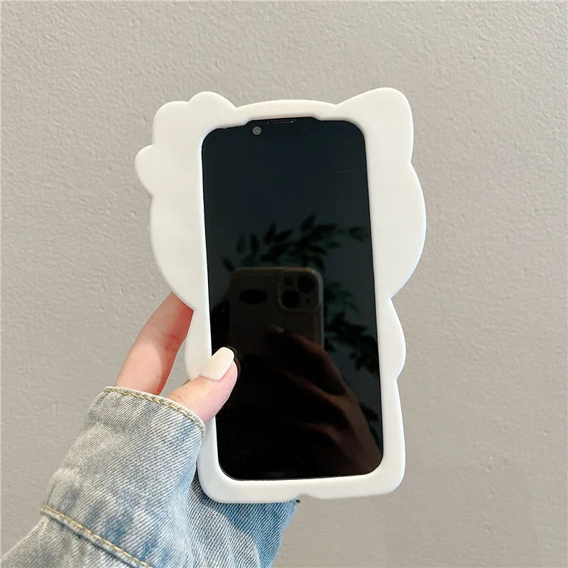 Silicone Bow Pink Hello Kitty Soft Cover Phone Case