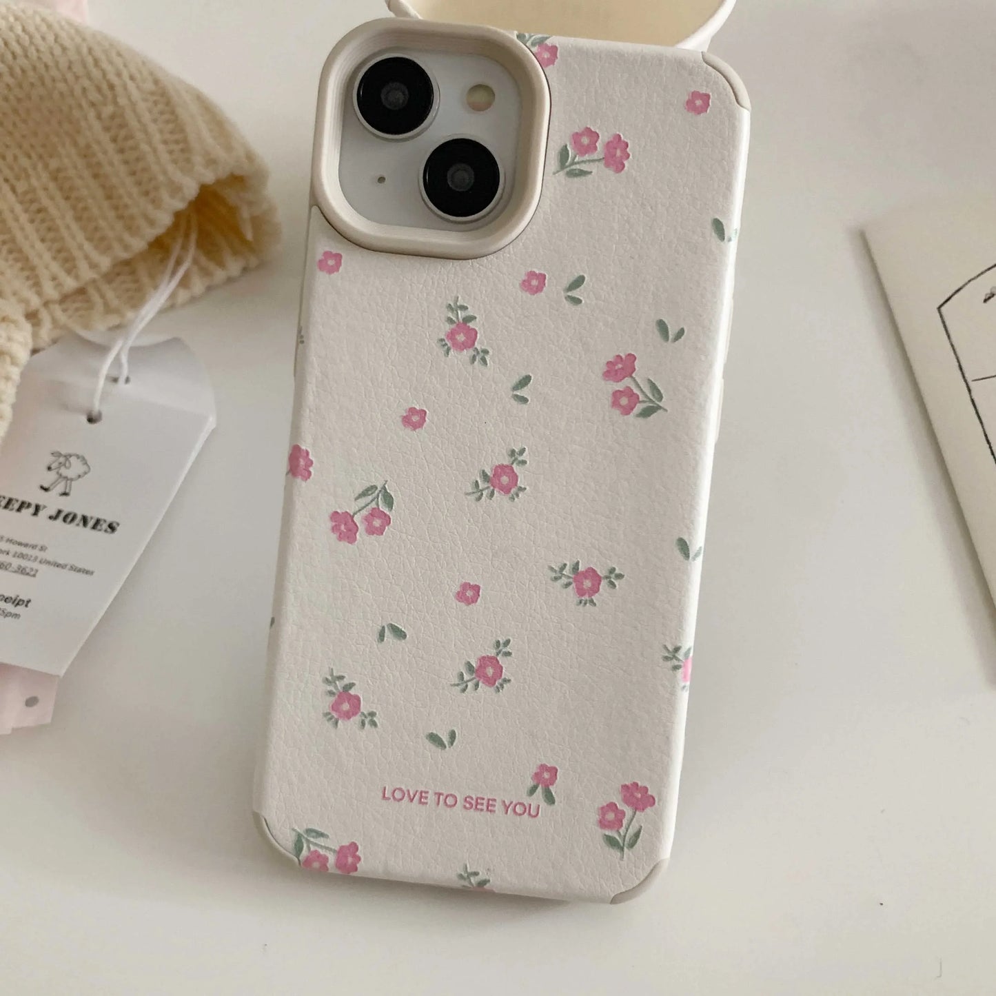 Flower Soft Leather Phone Case