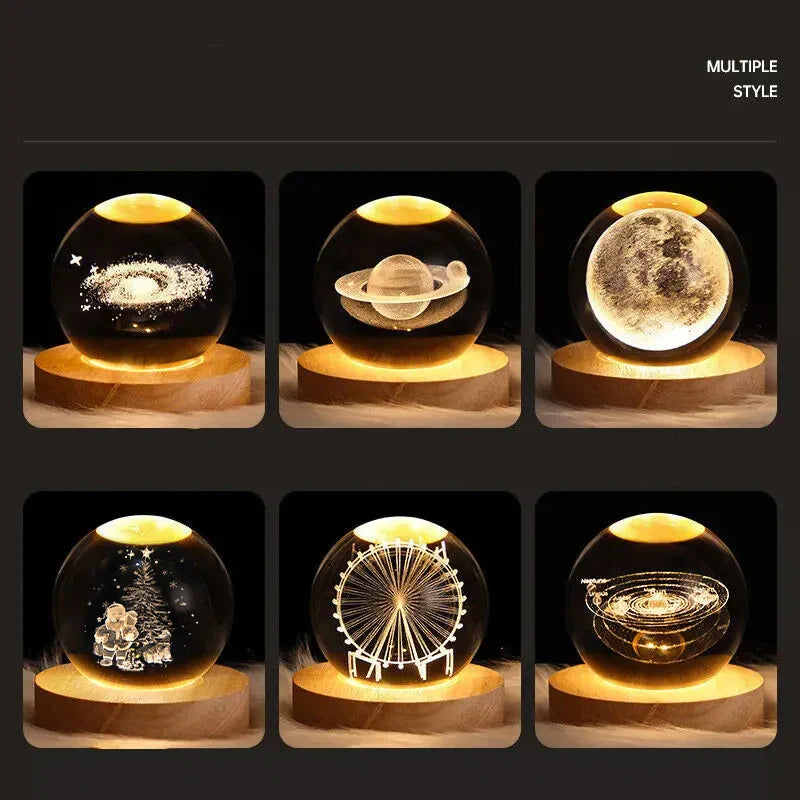 Night Light 3D Moon Planet Galaxy Decor