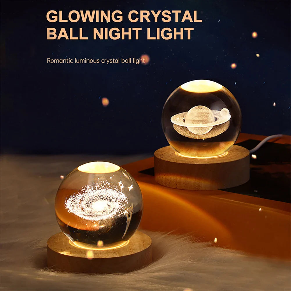 Night Light 3D Moon Planet Galaxy Decor
