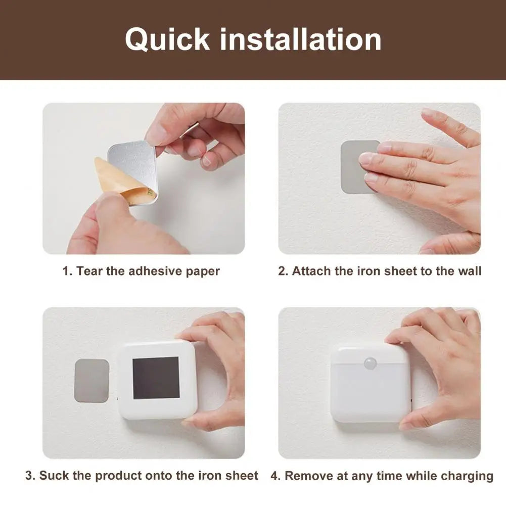 Motion Sensor Led Light USB Charging Square Lamp