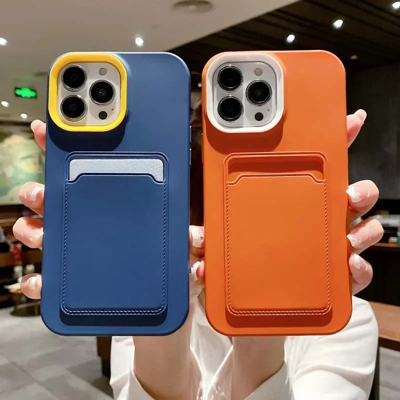 Soft Silicon Card Pouch Phone Case