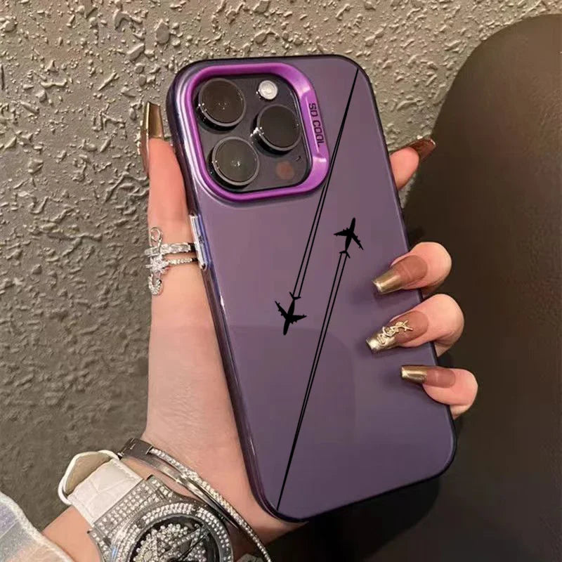 Travel-Inspired Airplane Route Design TPU Basic Phone Case