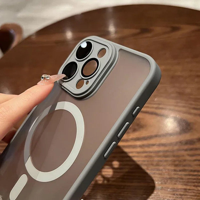 Transparent For Magsafe Magnetic Lens Protection Phone Case 16