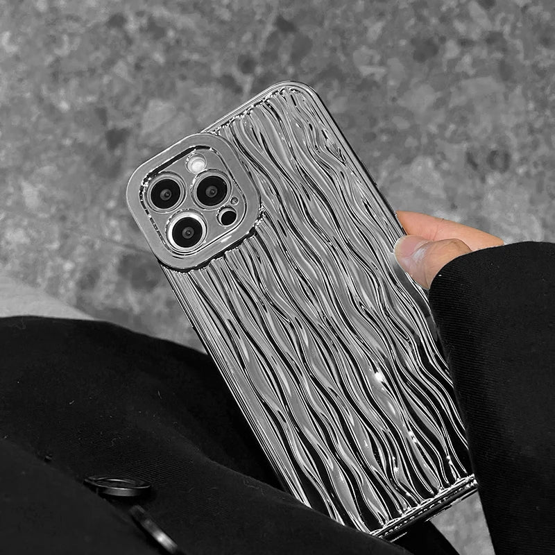 Luxury Silver Tin Paper Phone Case
