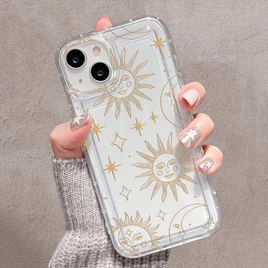 Sun Moon Stars Transparent Phone Case