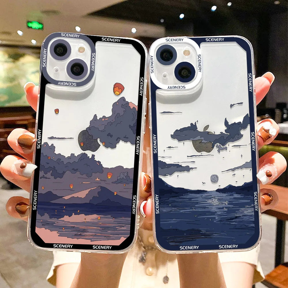 Anime Scenery Sunset Phone Case