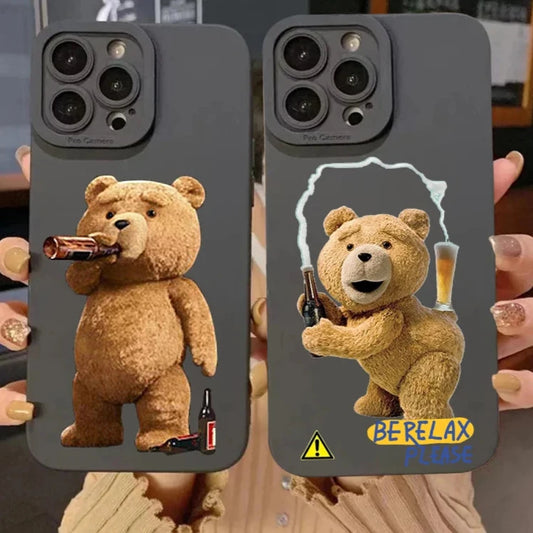 Teddy Bear Couple Cartoon Phone Case