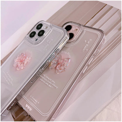 3D Bow Clear Soft Phone Case