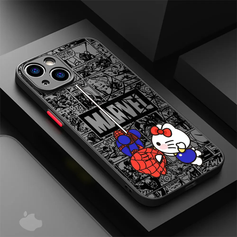 Marvel Cute Spiderman Hello Kitty Phone Case