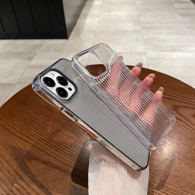 Soft Corrugated Transparent Phone Case