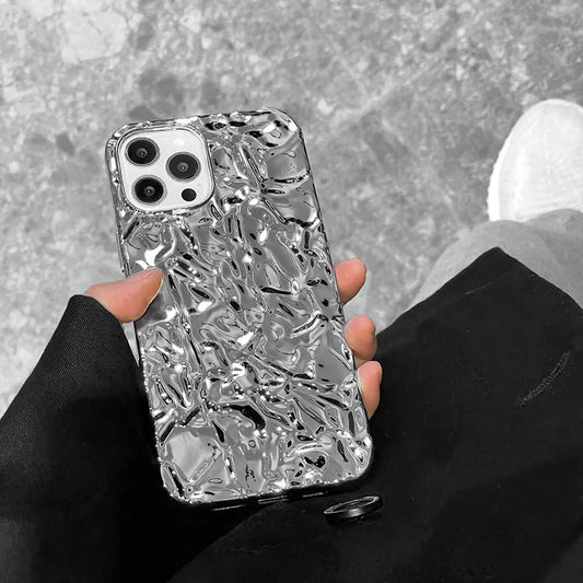 Luxury Silver Tin Paper Phone Case