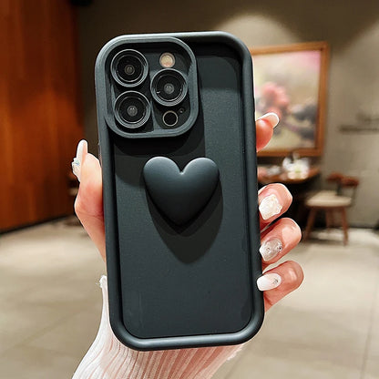 Cute 3D Love Heart Silicone Candy Phone Case