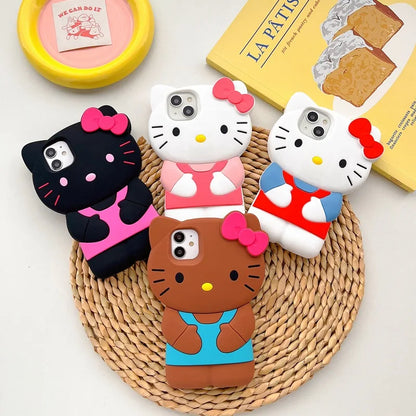 Hello Kitty Cartoon 3D Bow Phone Case