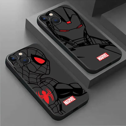 Spider Man Iron Man Venom Art Phone Case