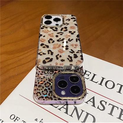 Luxury Leopard Print Glitter Phone Case