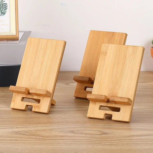 Desktop Bamboo Phone Holder Practical Wooden