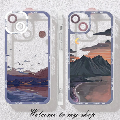 Anime Scenery Sunset Phone Case