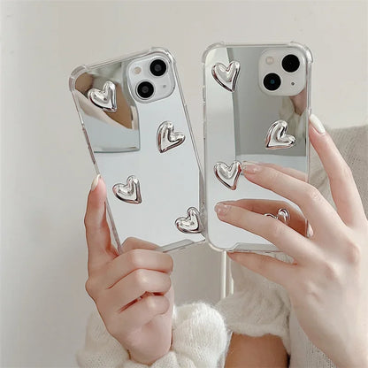 Cute Heart Soft Silicone Clear Phone Case