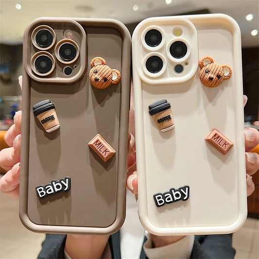 Coffee Bear Shockproof Soft Phone Case