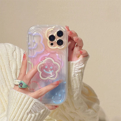 Flower Cover Grip Holder Phone Case