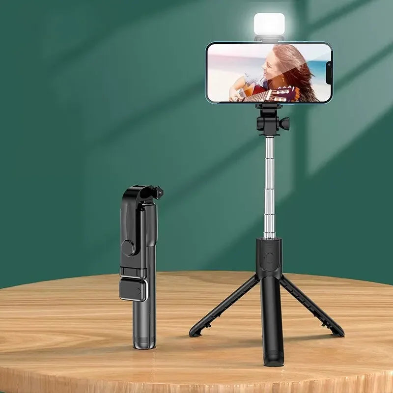 Wireless Selfie Stick Stand with Light Bluetooth Remote Extendable