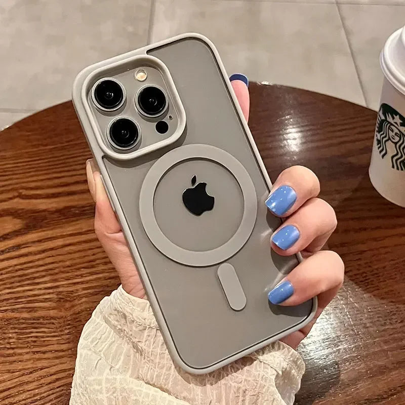 Luxury Natural Titanium Magnetic Matte Phone Case