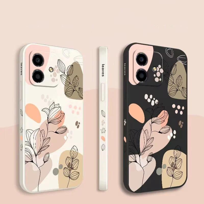 Abstract Plants Flower Silicone Phone Case