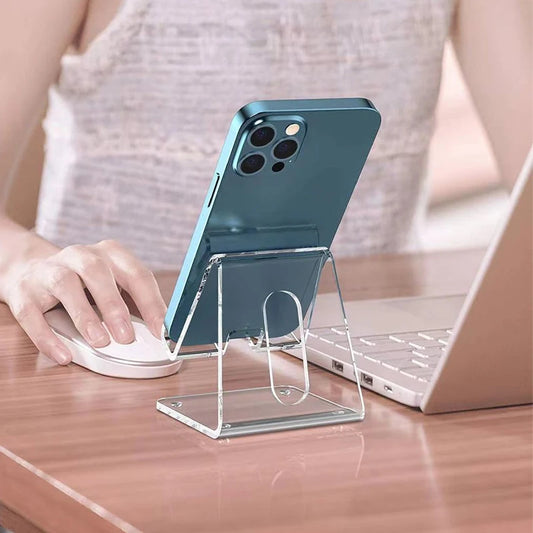 Clear Acrylic Cell Phone Stand Desk Dock Holder