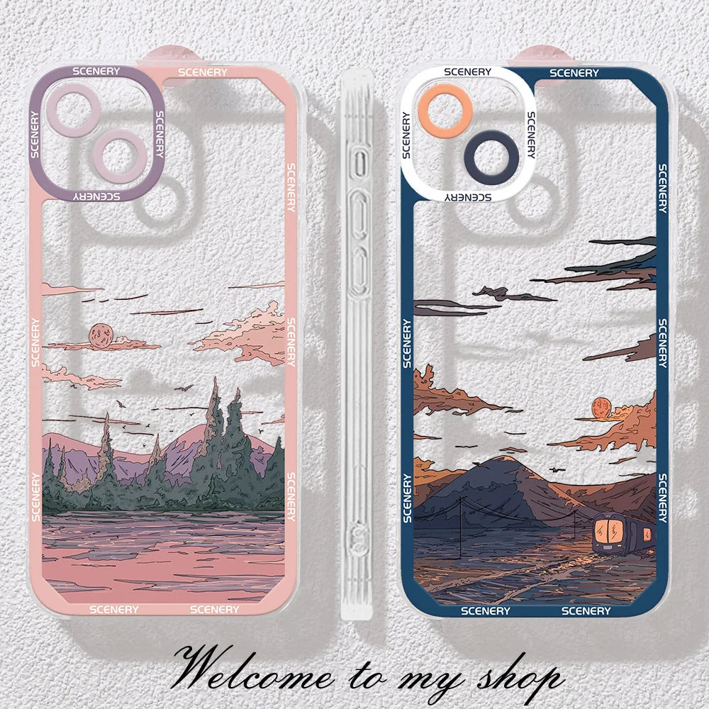 Anime Scenery Sunset Phone Case