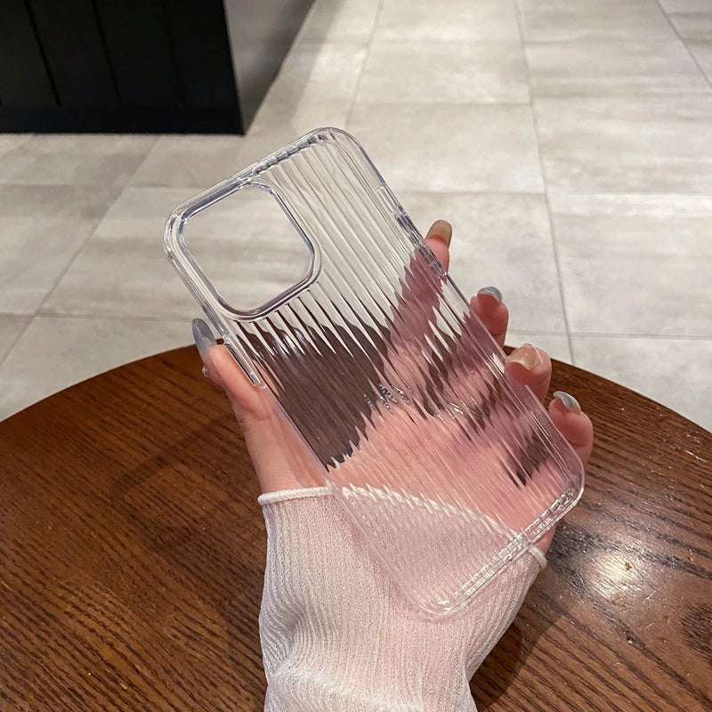 Soft Corrugated Transparent Phone Case