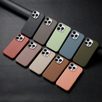 Luxury Litchi Grain Leather Phone Case