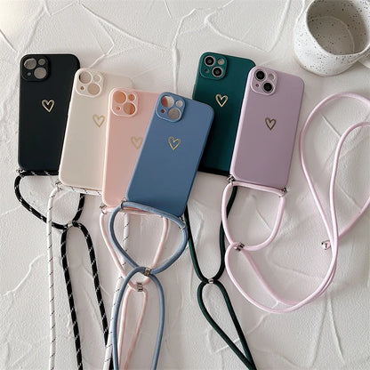 Crossbody Lanyard Silicone Phone Case