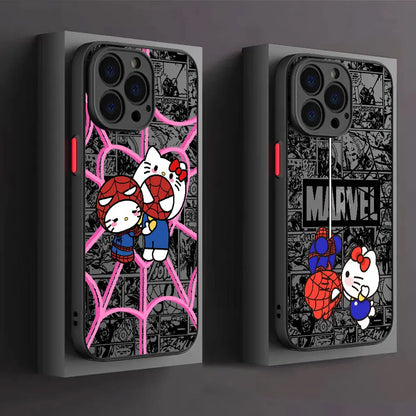 Marvel Cute Spiderman Hello Kitty Phone Case