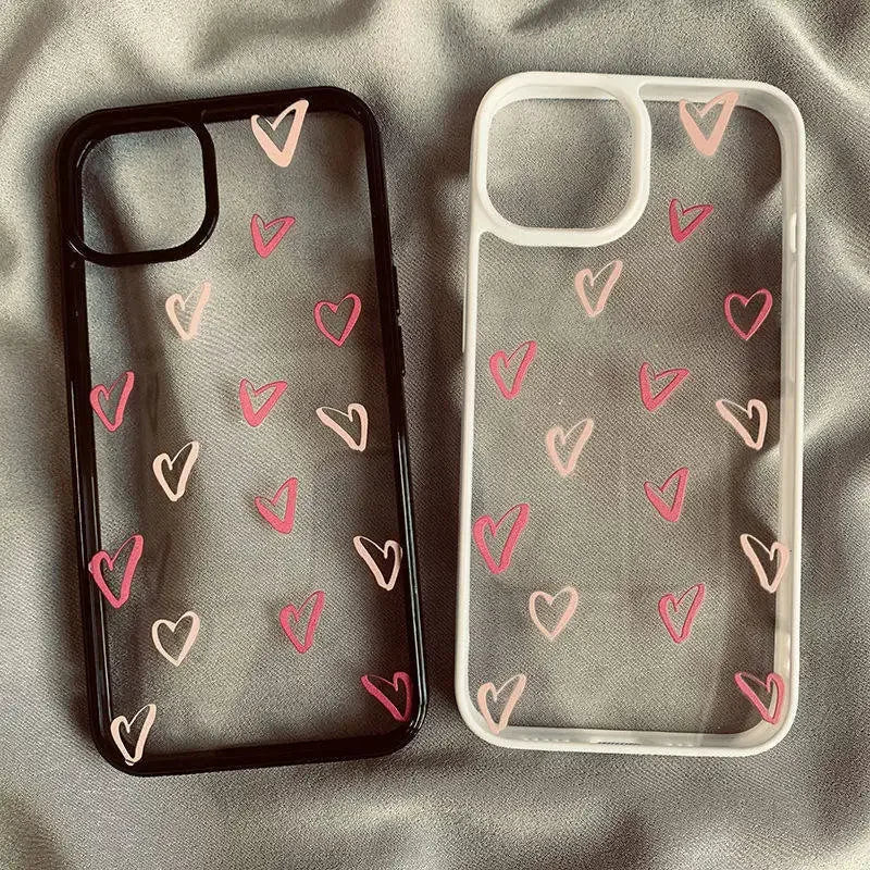 Cute Pink Love Heart Phone Case