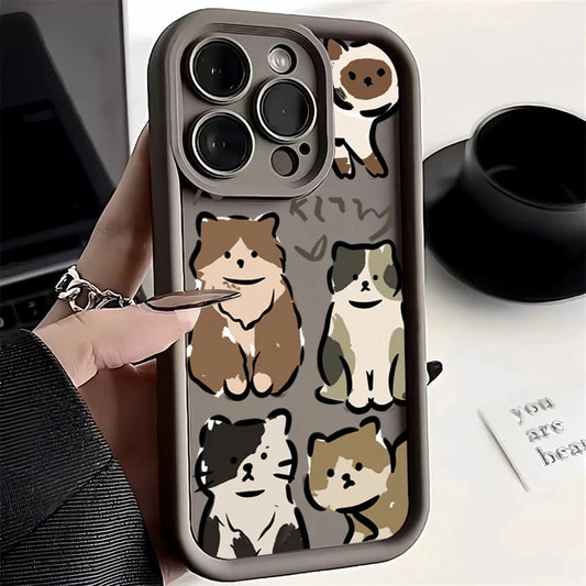 Cartoon Cats Silicone Phone Case