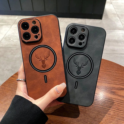 Leather Magsafe Wireless Phone Case