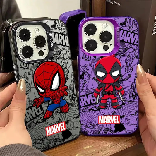 Cartoon Deadpool Spider Man Phone Case