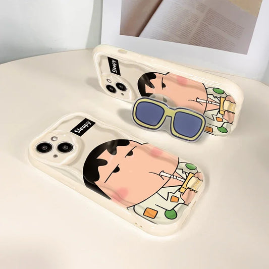 Crayon-Shin Chan Glasses Support Phone Case