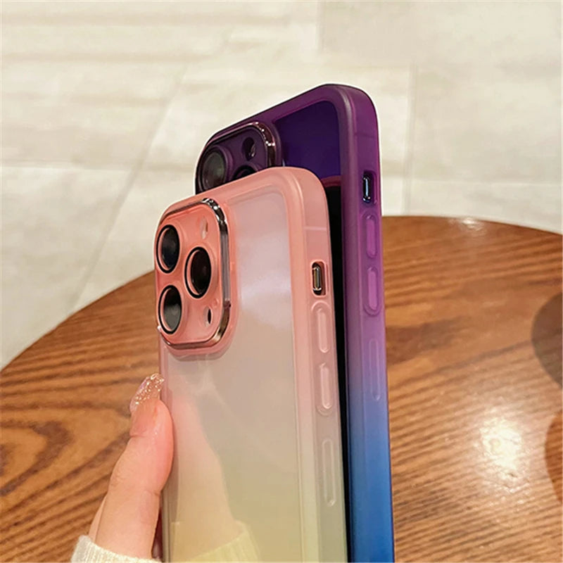 Gradient Rainbow Clear Phone Case