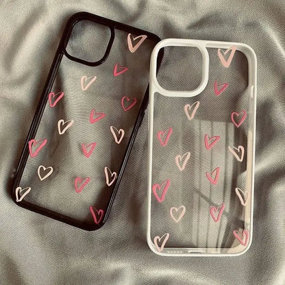 Cute Pink Love Heart Phone Case