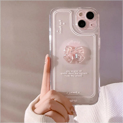 3D Bow Clear Soft Phone Case