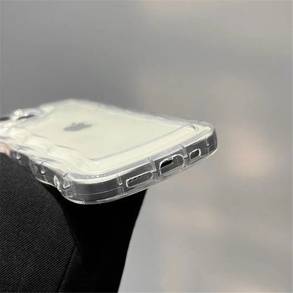 Clear Oval Curly Wave Bumper Phone Case