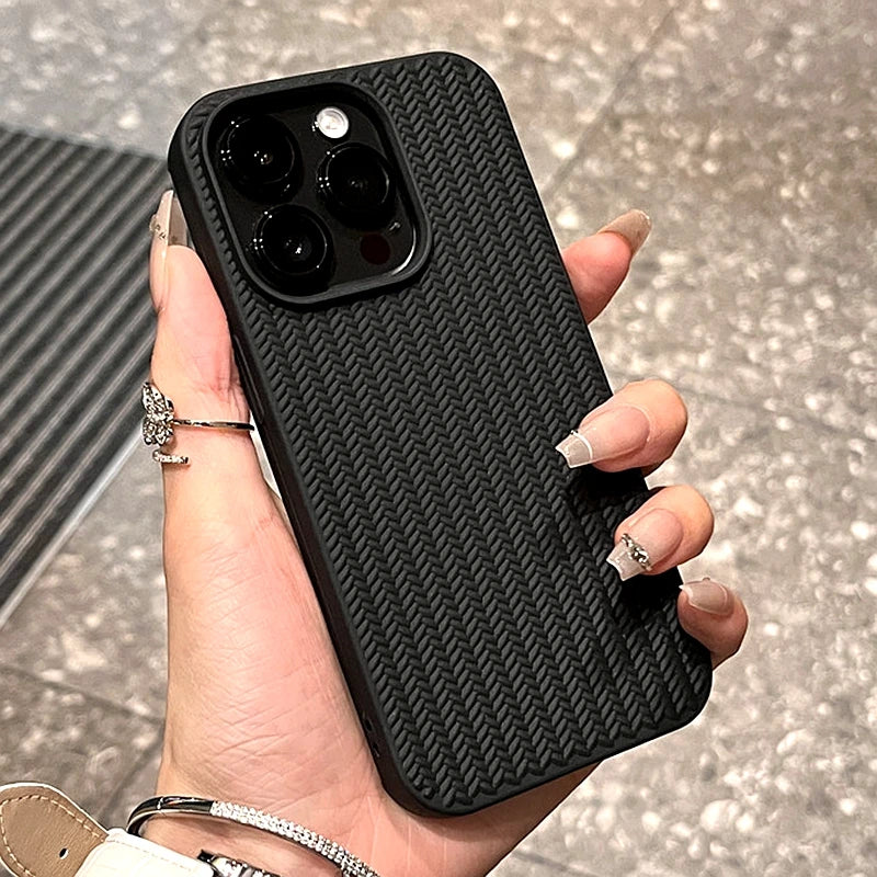 Luxury Knitting Grain Phone Case